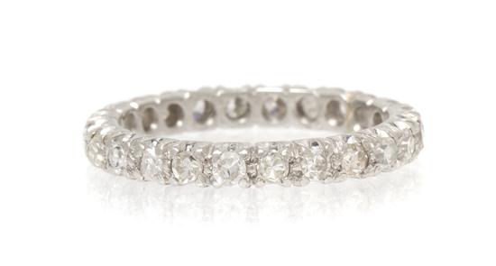 An 18 Karat White Gold and Diamond Eternity