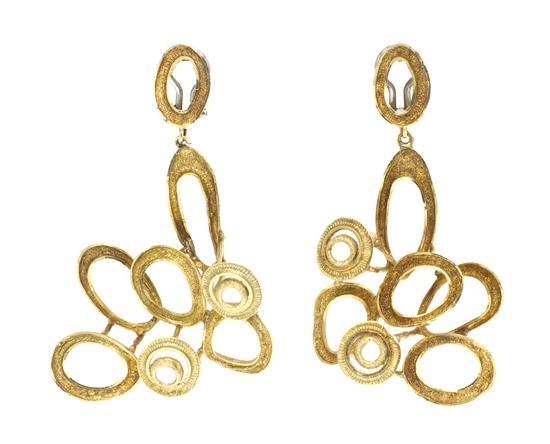 A Pair of 18 Karat Yellow Gold 15520a