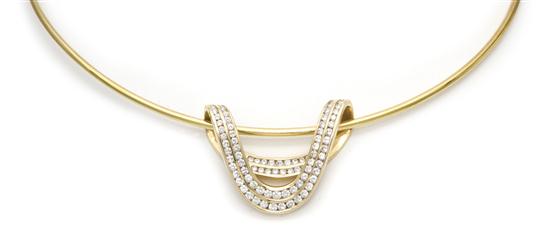 * A 14 Karat Yellow Gold and Diamond