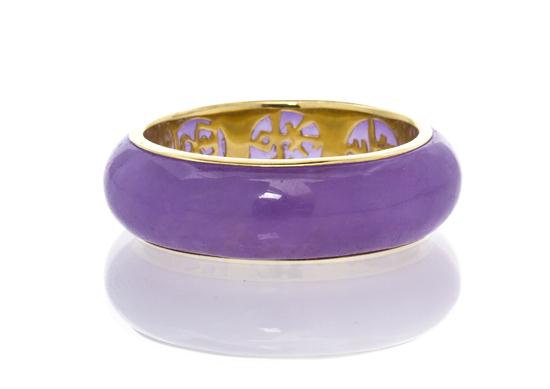 A 14 Karat Yellow Gold and Lavender