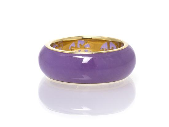 A 14 Karat Yellow Gold and Lavender