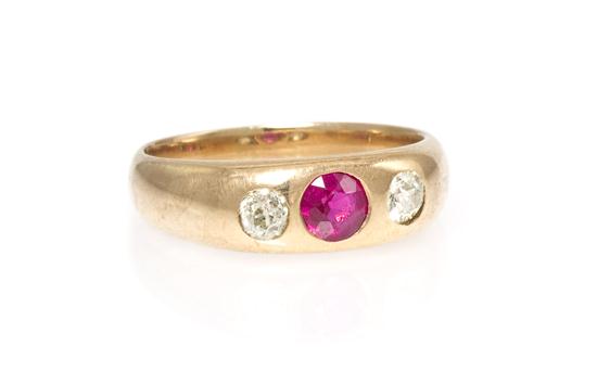 An Edwardian Yellow Gold Ruby and