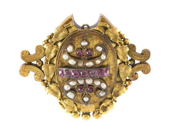 A Victorian Yellow Gold Ruby and 155246