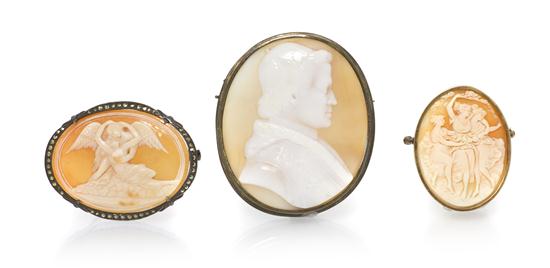 A Collection of Shell Cameo Brooches 15528c
