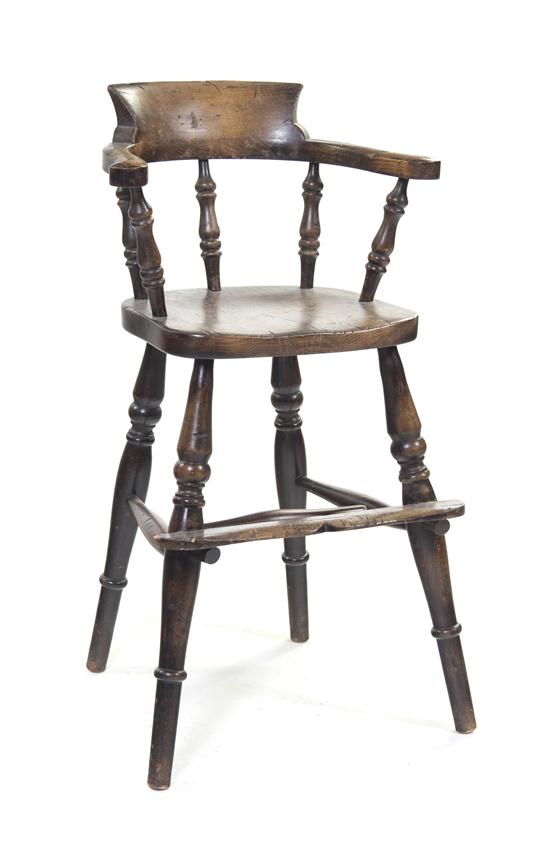 An English Child s Oak High Chair 1552db