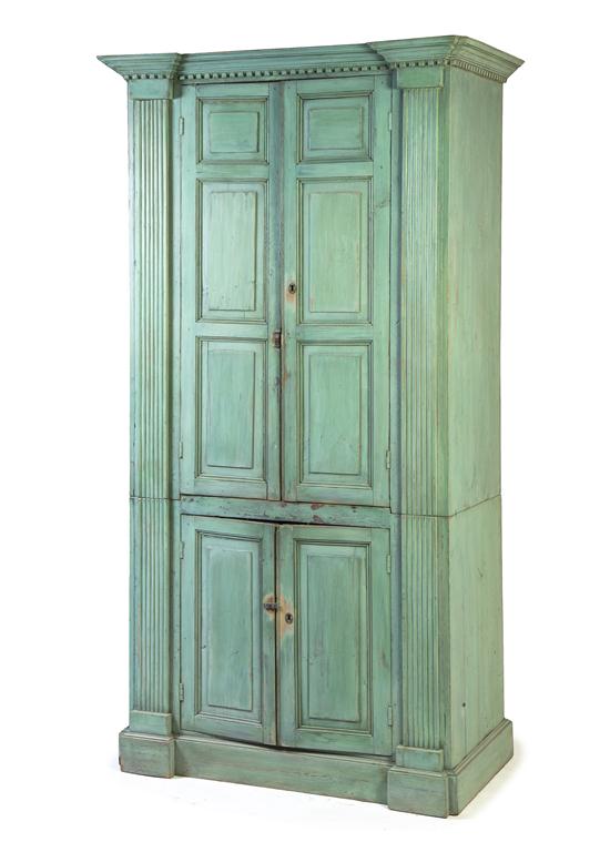 A Provincial Painted Pine Armoire