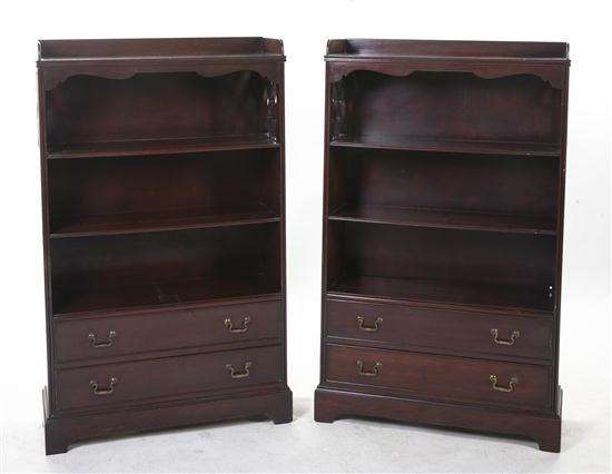 A Pair of American Mahogany Bookcases