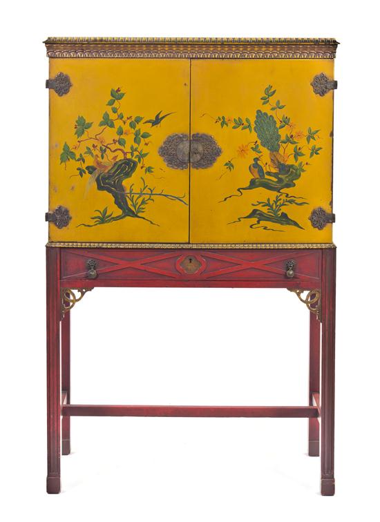 A Chippendale Style Chinoiserie Decorated