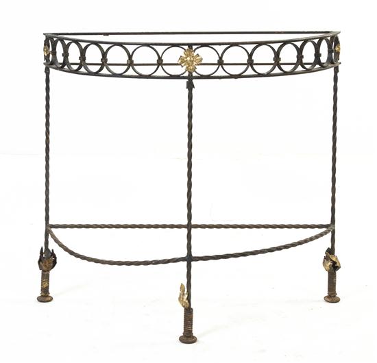 A Wrought Iron Console Table Base 155315