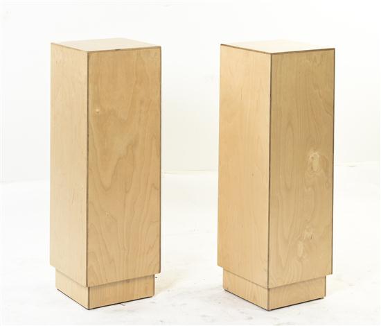 A Pair of Birch Pedestals of square 155312