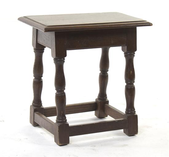  An American Oak Stool having 15531e