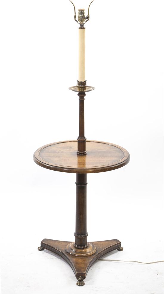 * A Continental Wood Floor Lamp having