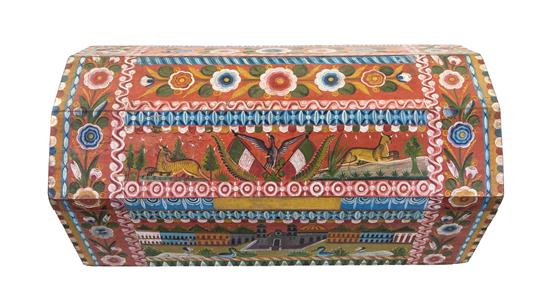  A Mexican Painted Wood Blanket 155328