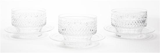 A Set of Ten Cut Glass Bowls and