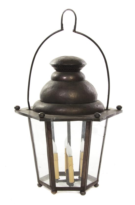 An American Copper Lantern having 15533b