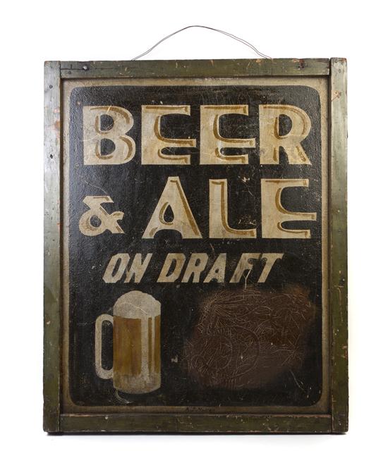 A Vintage Tavern Sign advertising beer