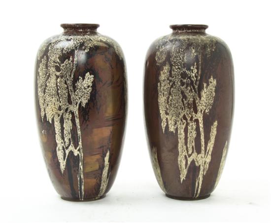 A Pair of German Copper Vases WMF