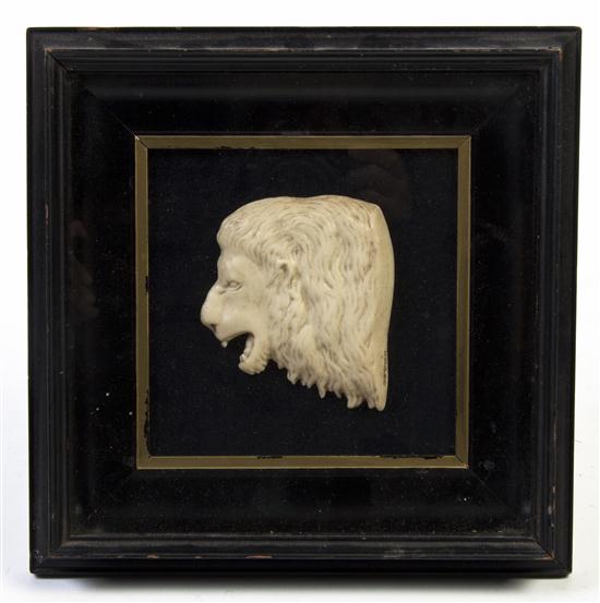  A Continental Wax Bust of a Lion 155365