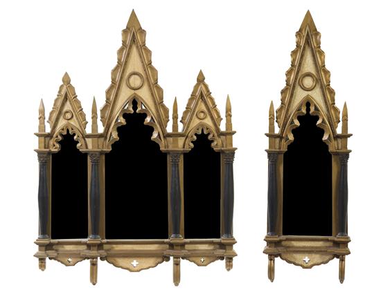  Two Painted Gothic Style Mirrors 155361