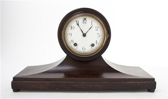 An American Mahogany Mantel Clock having