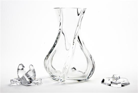  A Baccarat Glass Vase of twist 155390