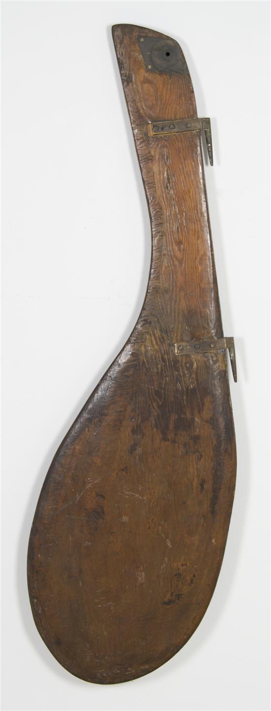 A Wood Ship's Rudder having natural