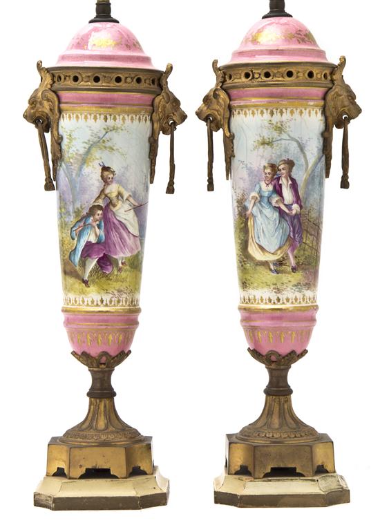  A Pair of Sevres Style Gilt Metal 1553e3