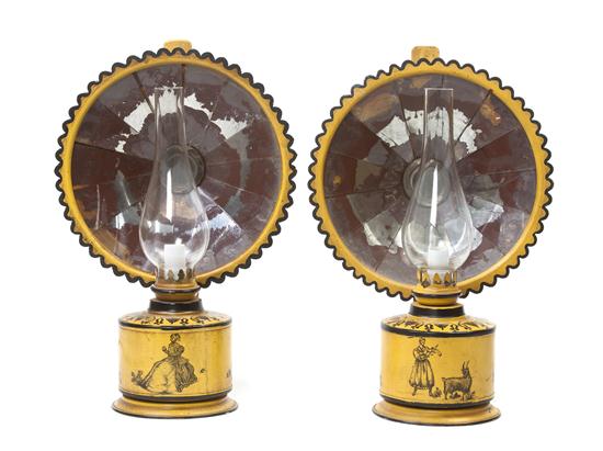  A Pair of Italian Tole Oil Lanterns 155424