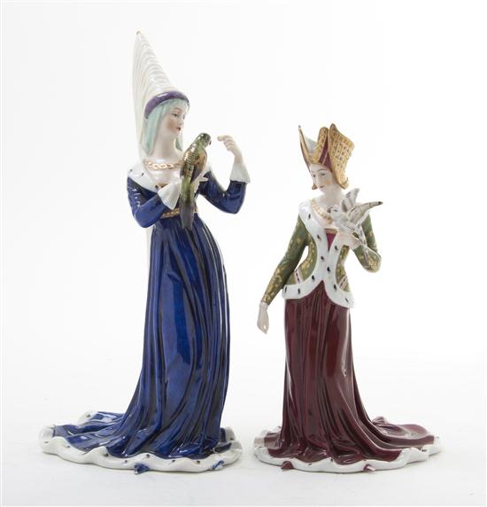 * Two Continental Porcelain Figures