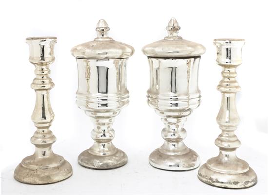  Four Mercury Glass Articles comprising 155462