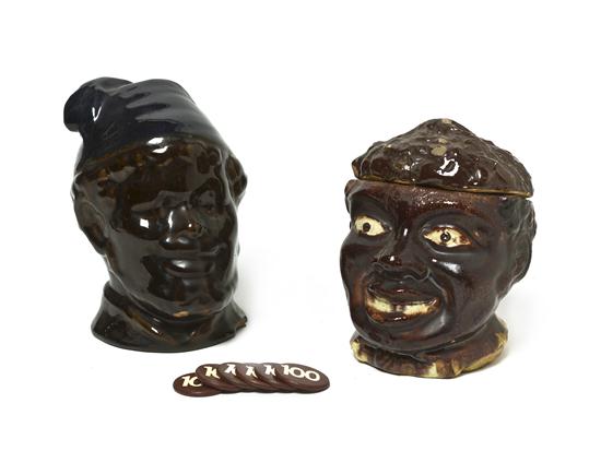  Two Stoneware Busts one in the 155477