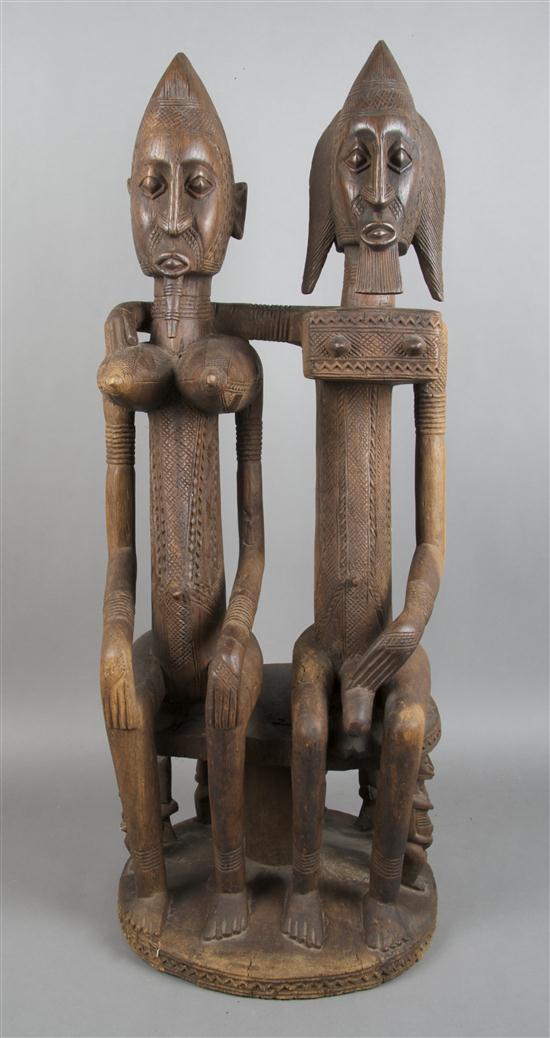 A Carved Wood Figural Group Dogon