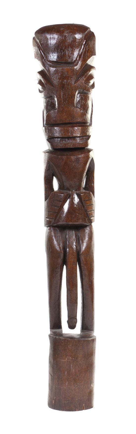 A Carved Wood Tiki depicting a 1554c6