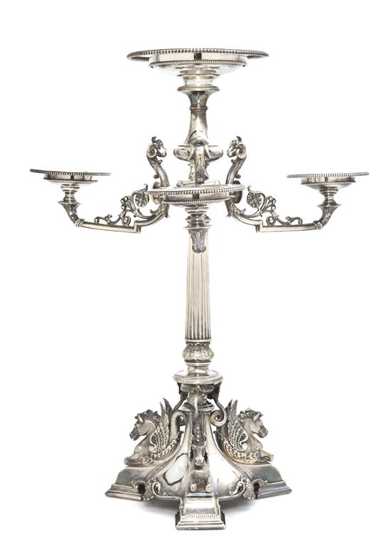 An English Silverplate Epergne 1554db