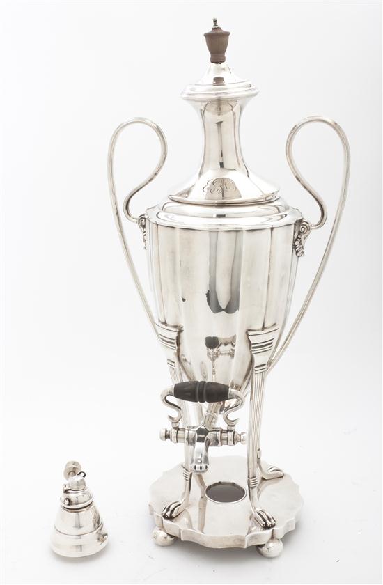  A Silverplate Coffee Urn W K  1554fa