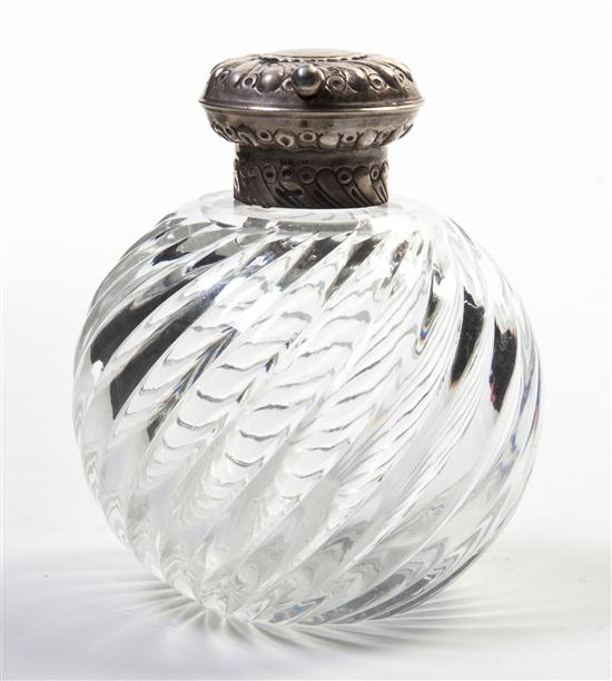 A Silver Mounted Glass Perfume 155512