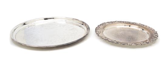 * Two Silverplate Trays each of circular