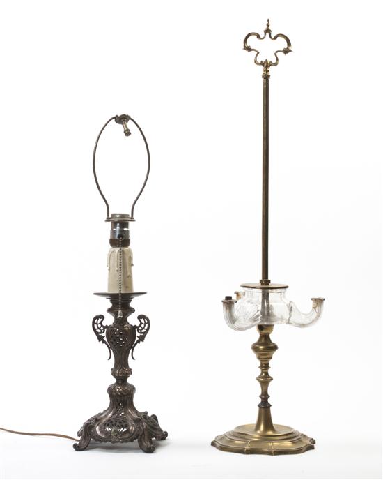 * A German Silver Candlestick of handled