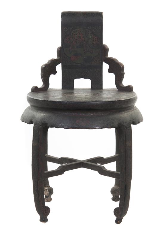  A Chinese Lacquered Chair having 155529