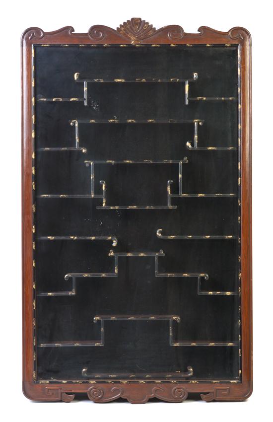 A Chinese Hardwood Curio Cabinet