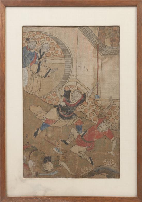 A Chinese Painting on Linen depicting 155546