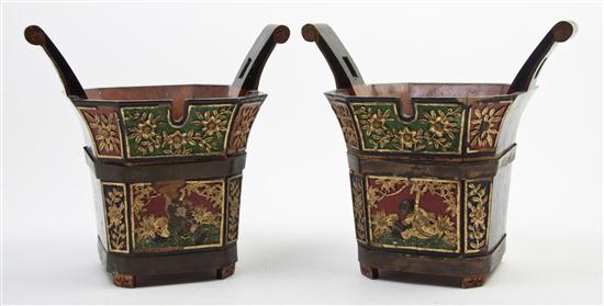 A Pair of Chinese Painted and Gilt 155547