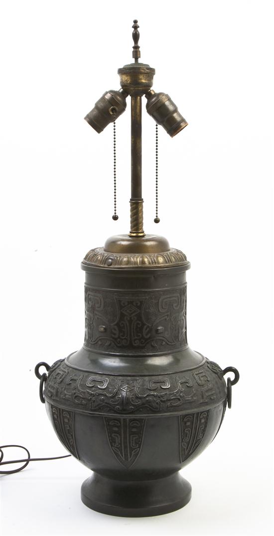 A Chinese Bronze Vase of baluster 155557