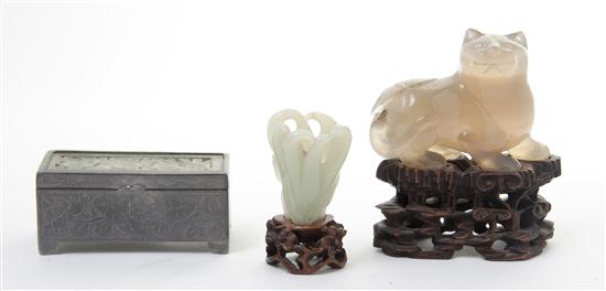 A Group of Two Chinese Hardstone 15555e
