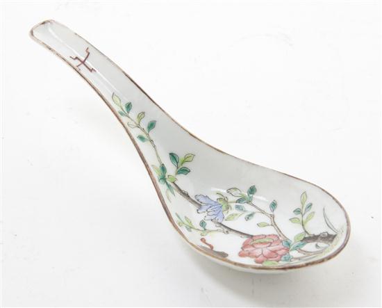 * A Rose Medallion Spoon having enameled