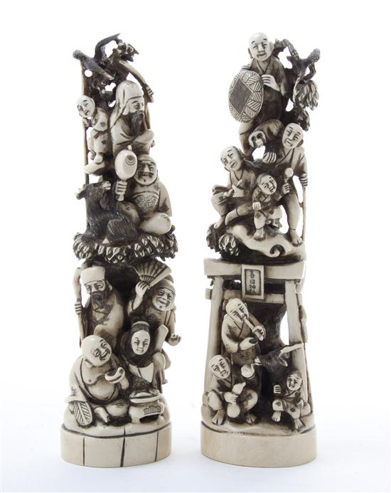  A Pair of Japanese Ivory Carvings 15556a