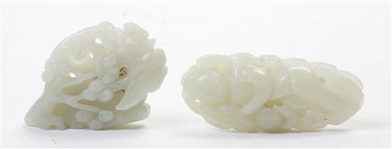 Two White Jade Carved Articles 155579