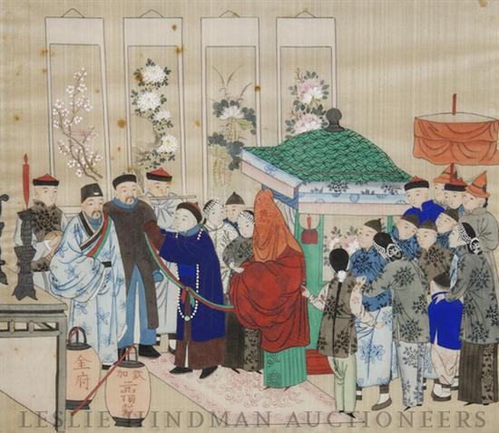 A Chinese Painting on Silk depicting 15557d