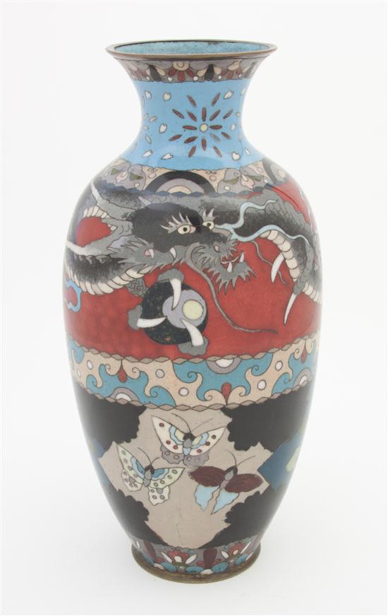  A Cloisonne Enamel Baluster Vase 15558c
