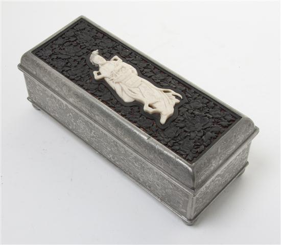 A Chinese Pewter Table Casket of 1555ac